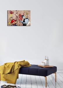 Vải Tường Nghệ Thuật Đóng Khung Tranh Banksy Nghệ Thuật Tường Nghệ Thuật Cho Phòng Ngủ Tác Phẩm Nghệ Thuật Hình Đầy Màu Sắc Đường Phố <span class=keywords><strong>Graffiti</strong></span> Trang Trí Nội Thất - Product Image 4