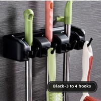 Support de rangement multifonctionnel pour balai et outils, avec double porte-cartes et crochet, pour balai magique en plastique, fourni directement par l'usine