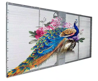 Rafraîchissement élevé P3.91 P7.8 intérieur vidéo HD publicité vidéo affichage LED verre écran LED Transparent