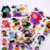 Autocollants d'Halloween 3D en résine époxy, citrouille, fantôme, chauve-souris, squelette, autocollants esthétiques mignons et effrayants pour enfants, bricolage, artisanat, cadeau, décoration