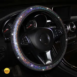 Bling Bling Auto Lenkrad abdeckung Universal 37-38cm Lenkrads chutz hülle für Frauen Mädchen Auto Styling Zubehör