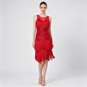 Vestido <span class=keywords><strong>de</strong></span> Baile con Lentejuelas Brillantes y Flecos <span class=keywords><strong>para</strong></span> <span class=keywords><strong>Mujer</strong></span>, Traje <span class=keywords><strong>de</strong></span> Escenario <span class=keywords><strong>para</strong></span> Baile Latino, Samba y <span class=keywords><strong>Tango</strong></span> - Product Image 2