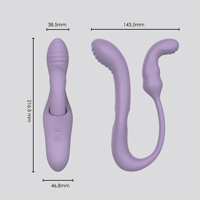 WINYI WK0060 Flexibler Vibrator für Frauen Wasserdichtes Flüssigsilikon G-Punkt Klitoris-Stimulator Duale Vibration Erwachsenen-Sexspielzeug