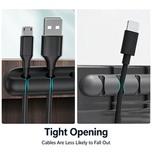 Fascette per cavi rimovibili e riutilizzabili, organizer per cavi, fascette magnetiche, fascette in nylon bianche, <span class=keywords><strong>scatola</strong></span> organizer - Product Image 5