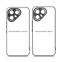 Coque de téléphone personnalisée vierge en TPU 2D pour sublimation, antichoc et étanche, compatible avec Tecno Pova 7 Pro, 7 Ultra, Pova 6, Pova