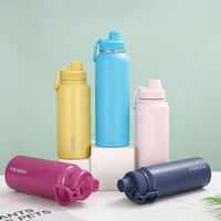 Thermos chauds et froids en acier inoxydable de 750ml avec paille étanche pour le sport ou le camping.