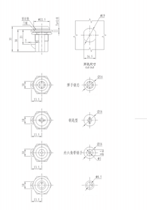 Hanbei MS825-3 מנעולי מפתח צינורות עבור מכונות אוטומטיות ארונות תיבות מגירות ארונות ומפסאות סגסוגת אבץ - Product Image 2