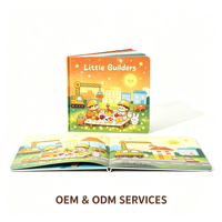 Servicio de Impresión Offset de Libros Infantiles Personalizados, Cartón Rígido, Encuadernación Perfecta, Tema de Construcción para Niños Pequeños, Aprendizaje Temprano
