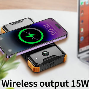 2025พาวเวอร์แบงค์ไร้สายพลังงานแสงอาทิตย์กันน้ำ10000mAh 22.5W ชาร์จเร็วมากพร้อมไฟฉาย LED - Product Image 5