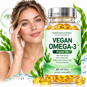Cápsulas Blandas de Aceite de Algas Omega-3 Veganas Personalizables con DHA y EPA para el Apoyo de la Salud del Cerebro y el Corazón, 60 Unidades - Product Image 1