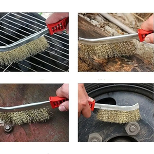 Spazzola in Filo d'Acciaio a Forma di Coltello con Manico Lungo in Plastica, Pulitore per Rimozione Ruggine su Superfici Metalliche - Product Image 5