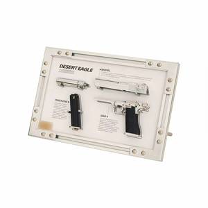 Modèle de jouet Sand Eagle assemblable, décoration de bureau, collection, accessoire de présentation, version cadre photo en alliage, montage mural - Product Image 1