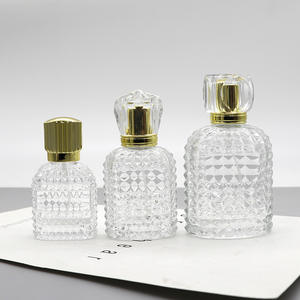 30ml Screw-Top Glass Perfume Bottle with Gold Cap Refillable Empty Cosmetic Bottle with <b>Pineapple</b> Pattern 50ml Capacity - Product Image 3