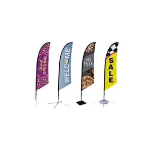 Banderas Publicitarias Portátiles de Aluminio Impresas Personalizadas, Banderas de Playa con Base en Forma de Cruz, Banderas Voladoras - Product Image 4