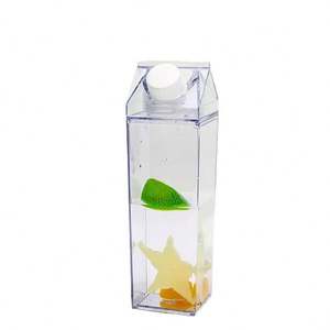 Wholesale Direct <b>Drinking</b> Leak-Proof Student 500ml/1000ml Milk Shape <b>Plastic</b> Water Bottle for Party Gift - Product Image 1