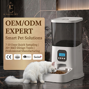 Dispenser Automatico di Cibo <span class=keywords><strong>Secco</strong></span> per Cani e Gatti da 6L, con Timer, in Plastica, Ricaricabile, con Protezione Anti-Intasamento, per E-commerce USA e UE - Il Più Venduto e di Tendenza - Product Image 1