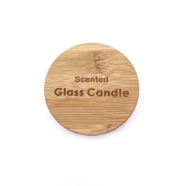 High Quality custom size Wood and bamboo lids for candle jars /bottles