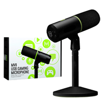 Micrófono de Condensador con Cable MV6, Cuerpo Metálico, Conectividad USB/XLR, Controles Táctiles, Cancelación de Ruido DSP Integrada para Podcasting
