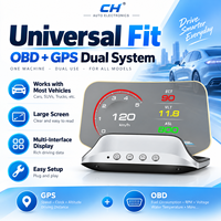 OBD2 GPS HUD avec boutons stéréo, 110 °   Écran réglable, synchronisation de la navigation via application Bluetooth et luminosité automatique à 8 niveaux pour voitures