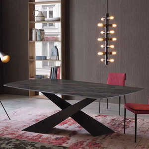 Set Tavolo da <span class=keywords><strong>Pranzo</strong></span> Moderno Minimalista in Pietra Sinterizzata Bianca e Nera con 6 <span class=keywords><strong>Sedie</strong></span> <span class=keywords><strong>per</strong></span> Arredamento <span class=keywords><strong>Sala</strong></span> da <span class=keywords><strong>Pranzo</strong></span> - Product Image 5
