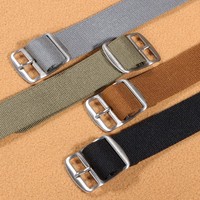 Bracelet de montre intelligente en nylon respirant de haute qualité, 20 mm, boucle en acier inoxydable réglable