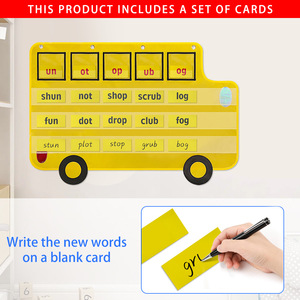 Large School Bus Shaped <b>Pocket</b> Charts for Kids, Back to School Supplies, Classroom Decor Hanging <b>Pocket</b> Charts - Product Image 2