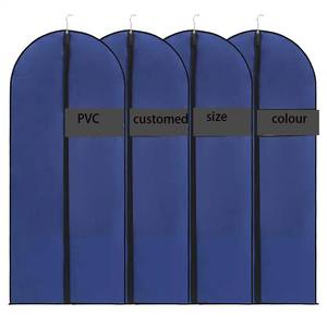 Non-tissé de haute qualité pliant hommes femmes fermeture à glissière <span class=keywords><strong>costume</strong></span> de mariée polochon voyage robe de mariée Logo sac de vêtement personnalisé - Product Image 5