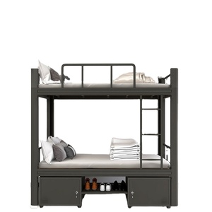 Lit superposé moderne à une seule couche pour adultes, chambre à coucher et usage hôtelier, construction en fer blanc, taille personnalisable - Product Image 3