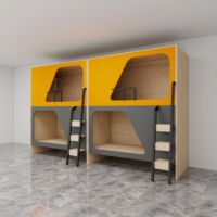 Capsules de couchage pleine grandeur, lits superposés, lits d'hôtel type capsule spatiale, en vente, ensembles de mobilier hôtelier, capsules de couchage intelligentes