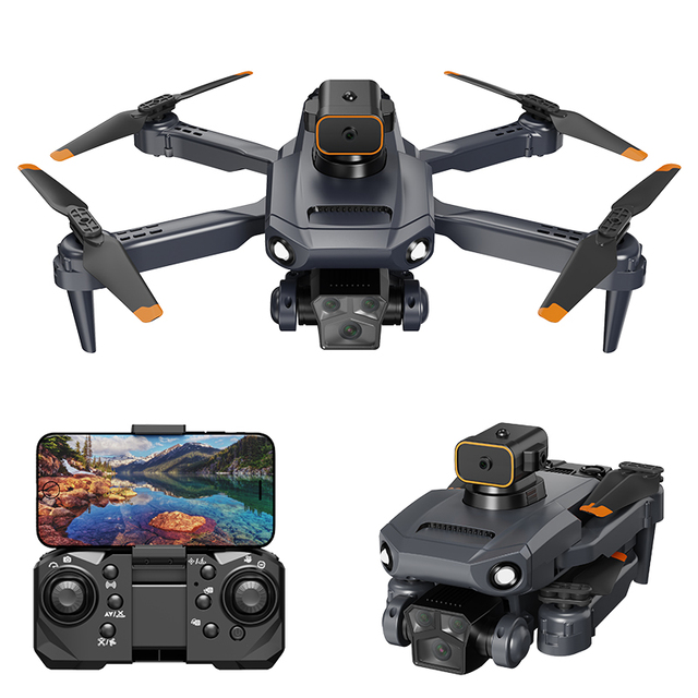 Best Seller Brushless Motor Drone P8 Pro Laser Obstacle Avoidance 4K Triple HD Camera Foldable  Professional Drones Quadcopter
