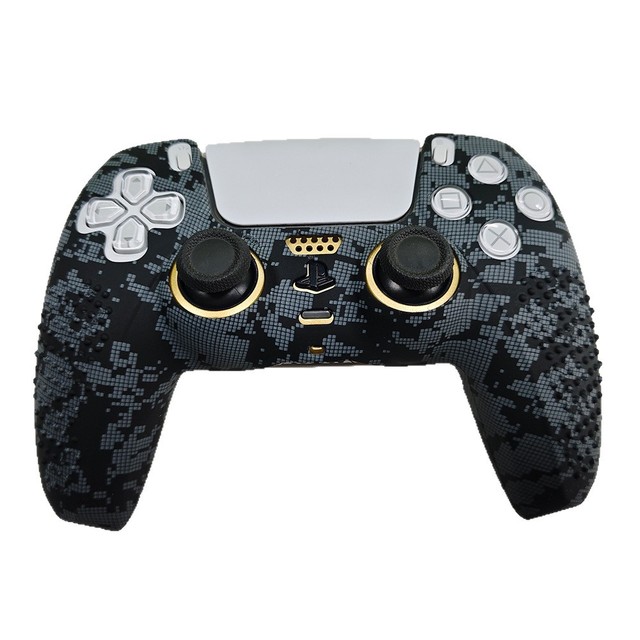 Silicone DualSense for PS5 Controller Skin Water Transfer Printing Case with Antislip Grip Game Accessories
