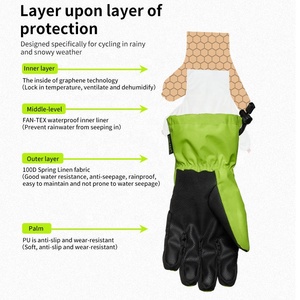 Guanti Impermeabili per Moto, <span class=keywords><strong>Copriguanti</strong></span> Antipioggia Antiscivolo Riflettenti, Accessori Invernali Antivento per Moto - Product Image 6