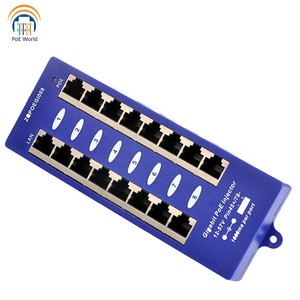 หัวฉีด Poe 8พอร์ตสำหรับกล้องวงจรปิด GPOE-8B Power Over Ethernet Injector Mode B การทำงานความเร็วข้อมูล1000Mbps - Product Image 3
