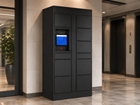 Casillero Inteligente para Paquetes para Apartamentos y Vestíbulos de Oficinas, Caja de Entrega Modular Negra 2026 para Recogida Autoservicio 24/7 - Envío en 7 Días