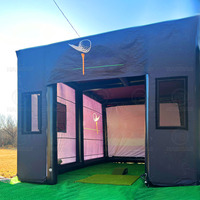 Simulateur de golf portable, tente d'entraînement gonflable, cage d'entraînement de golf portable, simulateur de golf gonflable, tente de tir avec écran