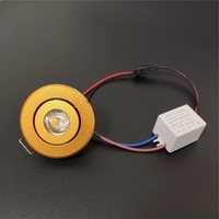 3W 1W Dimmable Encastré AC85-265V Plafond Lampe Salon Vitrine Commerciale En Aluminium Éclairage LED Spot Light Mini Downlight