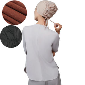 Offre Spéciale nouvelle mode Top qualité femmes musulmanes sous-écharpe Premium extensible coton Jersey <span class=keywords><strong>Bonnet</strong></span> Hijab casquettes avec Satin doublé - Product Image 1