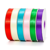 Ruban en satin polyester simple face de 3 mm, idéal pour nœuds de mariage, emballages cadeaux haut de gamme, 50 yards, logo personnalisable