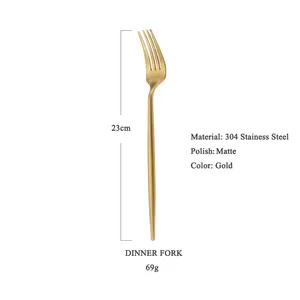 Flatware Flatware Matte Modern Gold Silverware Stainless Steel Cutlery Set For Wedding Event