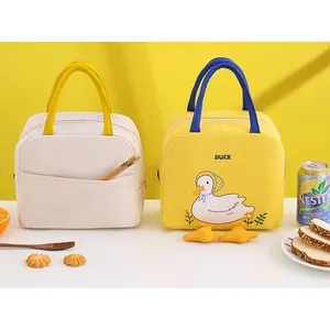 만화 패션 신선한 유지 절연 가방 로고 인쇄 어린이 귀여운 점심 가방 핸드백 도시락 가방