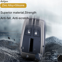 Nouvelle Housse de Clé de Voiture en Alliage de Zinc et Gel de Silice pour Isuzu D-MAX MUX Camion DMAX 2015 2016 2017 2018 2019 2020, Protection Porte-clés