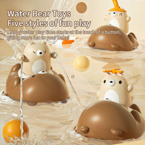 Juego de juguetes de baño para bebés con cabezal de ducha de ventosa, rociador de agua para niños pequeños y juguete eléctrico de oso de dibujos animados para jugar con el agua - Product Image 2