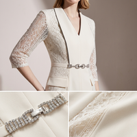 Robe de soirée longue personnalisée pour femme, coupe trapèze, broderie florale 3D, sequins, manches longues, ajustée, style chinoiserie élégant, ODM
