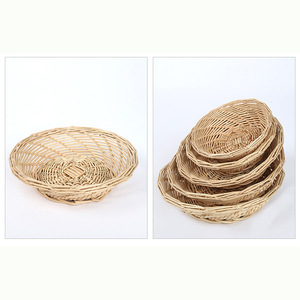 Cesta de Mimbre Tejida a Mano de 25x8cm, Color Natural, Cesta para Almacenamiento y Exhibición de Frutas y Verduras - Product Image 4