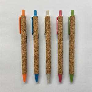 أقلام حبر جاف خشبية مخصصة من الفلين مع شعار مطبوع هدايا ترويجية قلم كروي للشعار الترويجي - Product Image 2