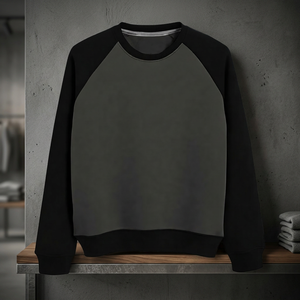 เสื้อสเวตเตอร์แขนยาวผู้ชายสีพื้น ทรงปกติ ไม่มีฮู้ด ผ้าถักสำหรับฤดูใบไม้ร่วง ความหนาปานกลาง - Product Image 3