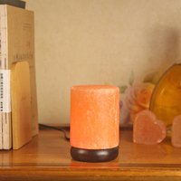 Lampe de sel de l'Himalaya alimentée par USB, veilleuse en cristal de sel rose naturel, lampe de chevet à lumière chaude, décoration d'intérieur, cadeau