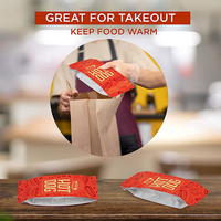 Sacs d'emballage jetables en papier kraft pour kebab, frites, barbecue, sushi, salade, chips, emballages pour hot-dogs, scellables à la chaleur, personnalisables