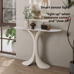 <span class=keywords><strong>Dolphin</strong></span> Table de <span class=keywords><strong>console</strong></span> design haut de gamme Dalle de roche de luxe Entrée Salon moderne Villa Couloir Table de roche de style rock - Product Image 2