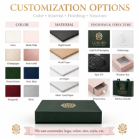 Boîte cadeau rigide magnétique de luxe personnalisée avec ruban, boîte cadeau en papier avec estampage à chaud pour emballage cosmétique et de mariage